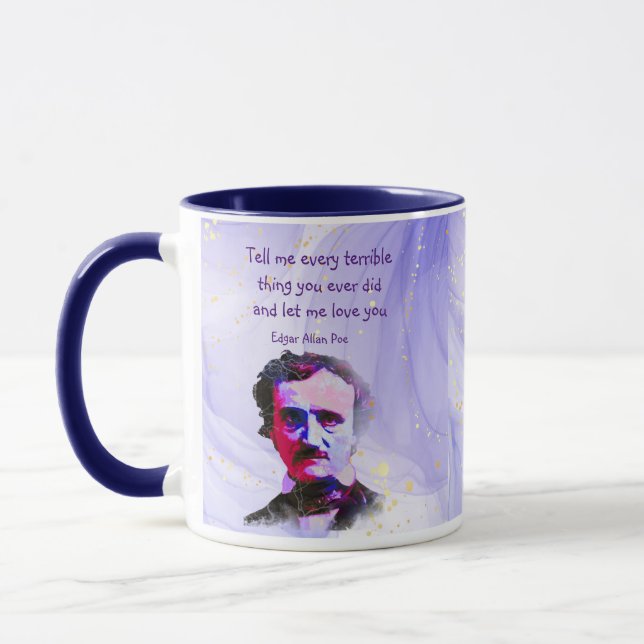 Caneca Citação de Amor do Poeta do Autor do Edgar Allan P (Esquerda)