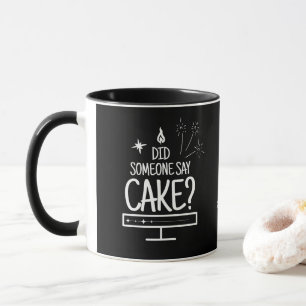 Caneca Citação de Bolo Desenhada à Mão Caprichosa Persona