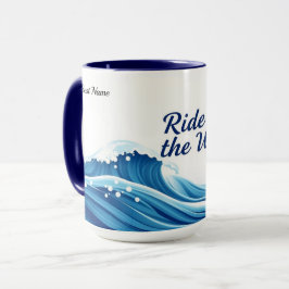 Caneca Citação de Cavalgada de Onda