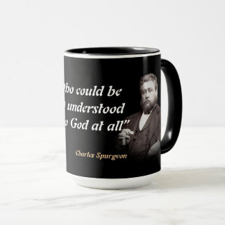 Caneca Citação de Charles Spurgeon Sobre Compreender Deus