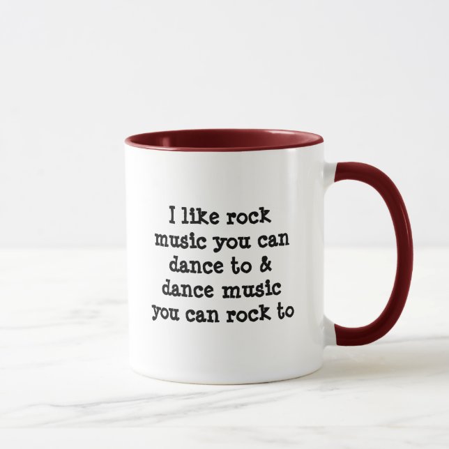 Caneca Citação de Dança de Música Rock (Direita)