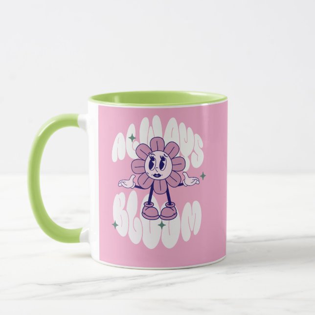 Caneca Citação de desenho de girassol (Esquerda)