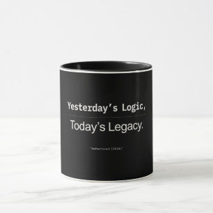 Caneca Citação de Desenvolvedor Legado de Lógica de Ontem