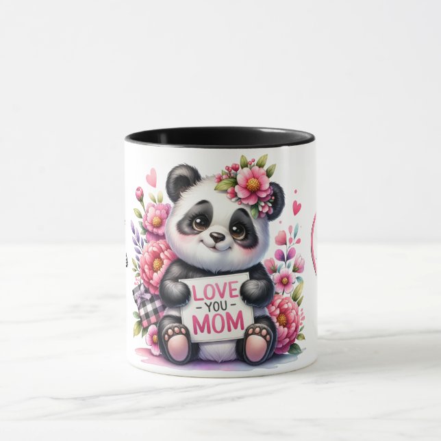 Caneca Citação de Dia de as mães Personalizada/Panda (Centro)