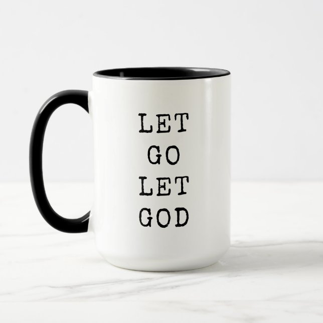 Caneca Citação de Fé Cristã Diária Letreiro Moderno (Esquerda)