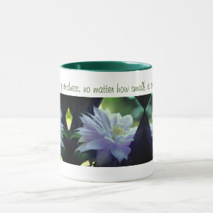 Caneca Citação de gentileza Inspiradora Clematis
