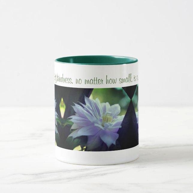 Caneca Citação de gentileza Inspiradora Clematis (Centro)