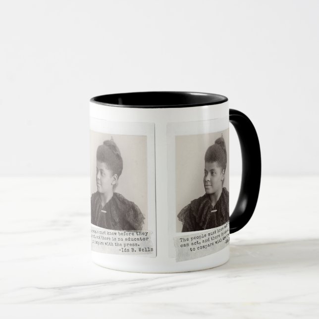 Caneca Citação de Ida B. Wells - Mulheres Negras Excelent (Frente Esquerda)