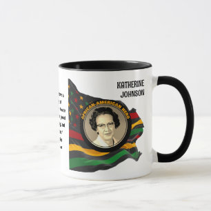 Caneca Citação de KATHERINE JOHNSON - Histórico Preto Per