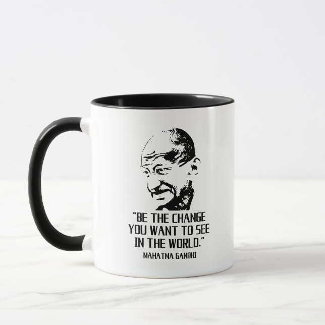 Caneca Citação de Mahatma Gandhi (Esquerda)