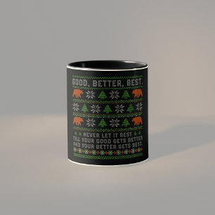 Caneca Citação de Natal Bom Melhor Ótimo Nunca Deixe Desc