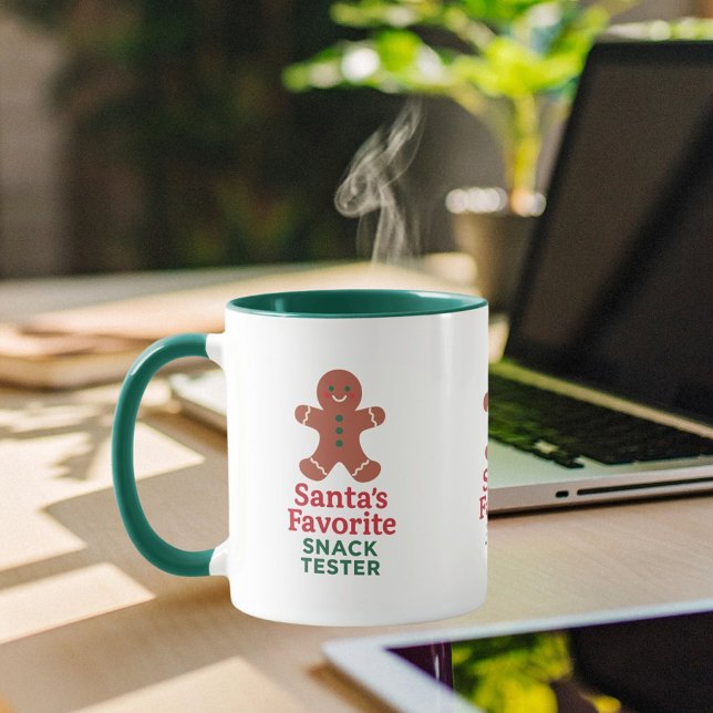 Caneca Citação de natal gracinha testadora gengerpão (Criador carregado)