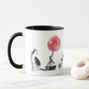 Caneca Citação de pássaros e Buda