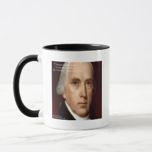 Caneca Citação de Sabedoria de James Madison "Desconfie d