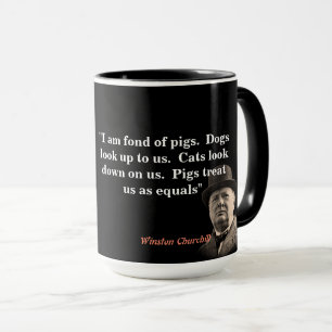 Caneca Citação De Winston Churchill Em Suínos