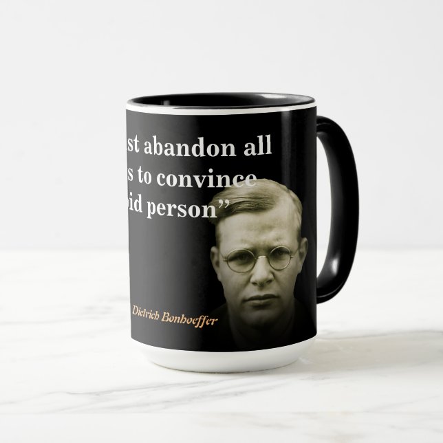 Caneca Citação Dietrich Bonhoeffer Nas Pessoas Estúpidas (Frente Esquerda)