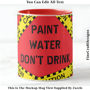 Caneca Citação Divertida de Água de Tinta para Artistas A