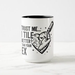 Caneca Citação Divertida de Azulejista – Melhor Que Seu E