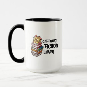 Caneca Citação Divertida de Gato Amante de Livros Amante