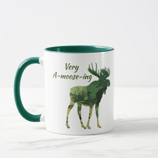 Caneca Citação Divertida Encontre este Moose Amoente (Esquerda)