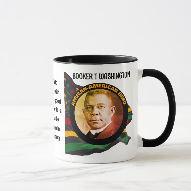 Caneca Citação do BOOKER T WASHINGTON - História Negra (Direita)