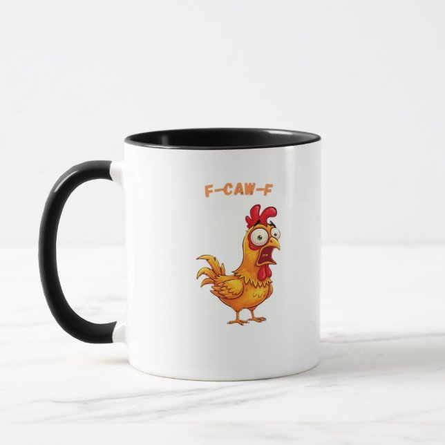 Caneca Citação Engraçada Clássica F-Caw-F (Esquerda)