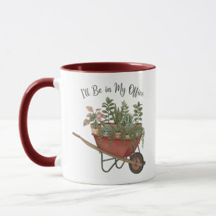 Caneca Citação engraçada de amante de plantas “Estarei no