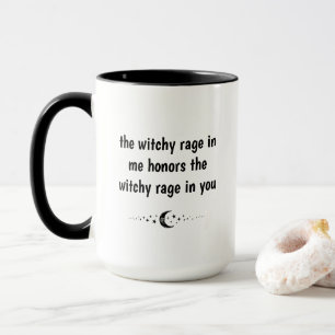 Caneca Citação engraçada de bruxa feminista mágica tendên