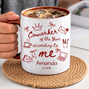 Caneca Citação engraçada de colegas de trabalho desenhada