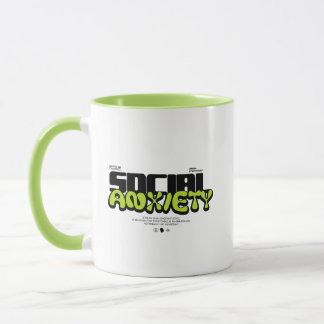 Caneca Citação engraçada de introvertido "Ansiedade Socia