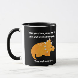 Caneca Citação Engraçada do Dinossaur Triceratops Favorit