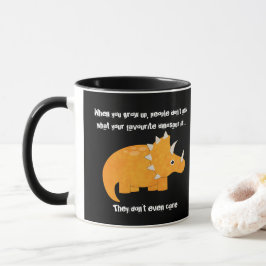 Caneca Citação Engraçada do Dinossaur Triceratops Favorit