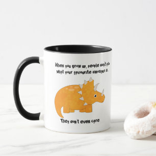 Caneca Citação Engraçada do Dinossaur Triceratops Favorit