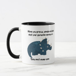 Caneca Citação Engraçada do Dinossaur Triceratops Favorit