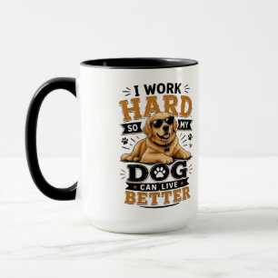 Caneca Citação Engraçada Eu Trabalho Duro Para Que Meu Ca