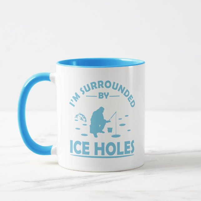 Caneca Citação engraçada sobre pesca no gelo (Esquerda)