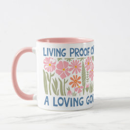 Caneca Citação | Floral | Prova viva de um Deus adorável 