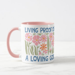 Caneca Citação Floral Prova viva de um Deus adorável