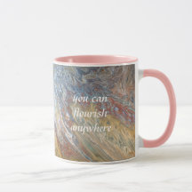 Caneca Citação Florescer em Qualquer Lugar Deserto