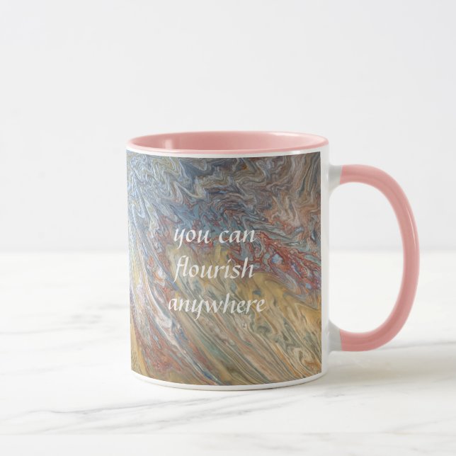 Caneca Citação Florescer em Qualquer Lugar Deserto (Direita)