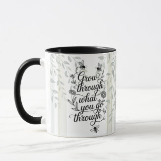 Caneca Citação Heritage Grow Through What You Go Through