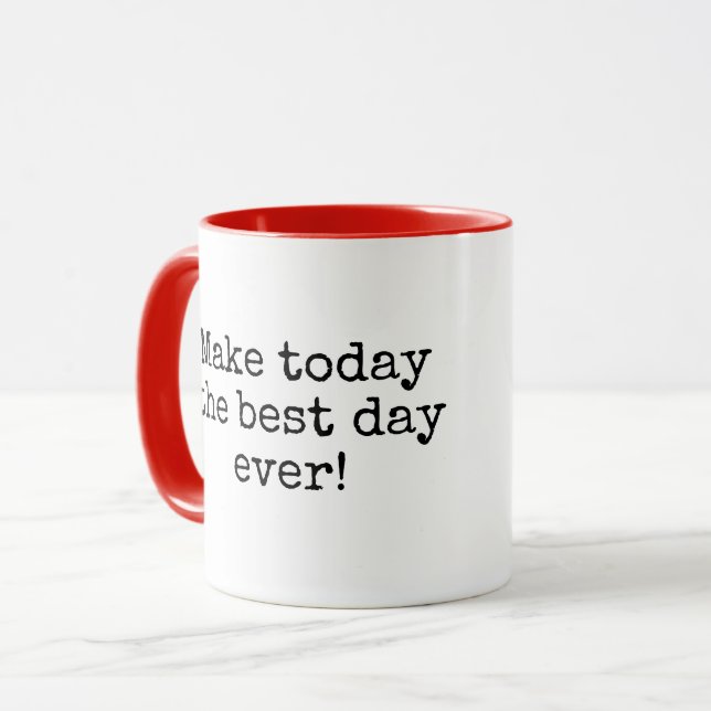 Caneca Citação Inspiradora Com Garota de Palitinho (Frente Esquerda)
