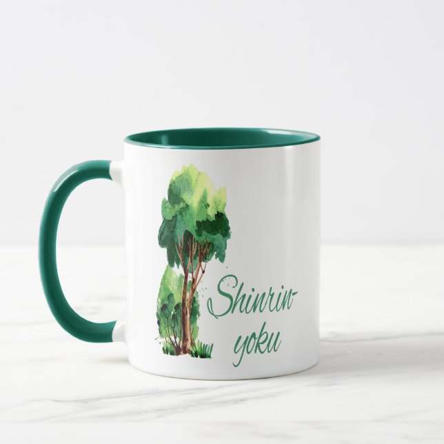 Caneca Citação Inspirativa da Floresta Shinrin-yoku (Esquerda)