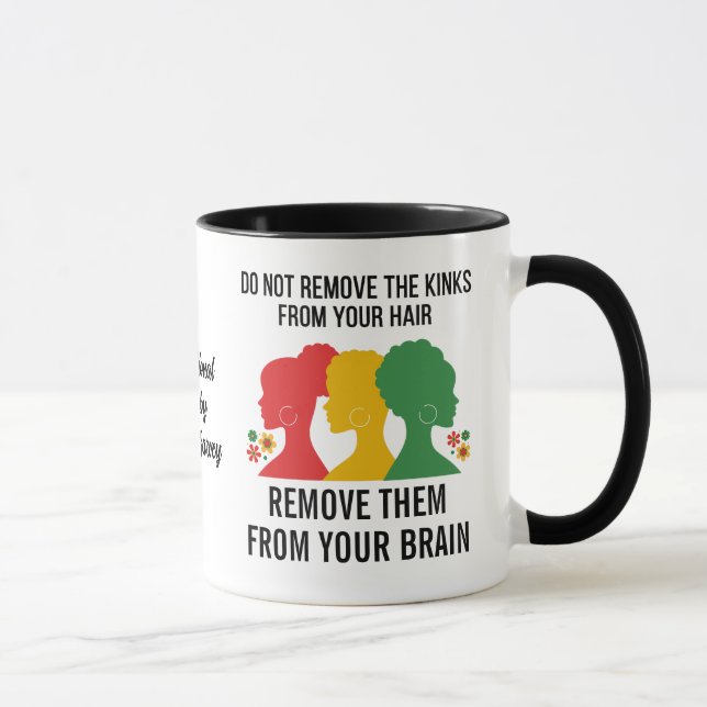 Caneca Citação Inspirativa de CABELO PRETO (Direita)