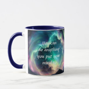 Caneca Citação Motivacional Acredite Em Si Mesmo Galáxia