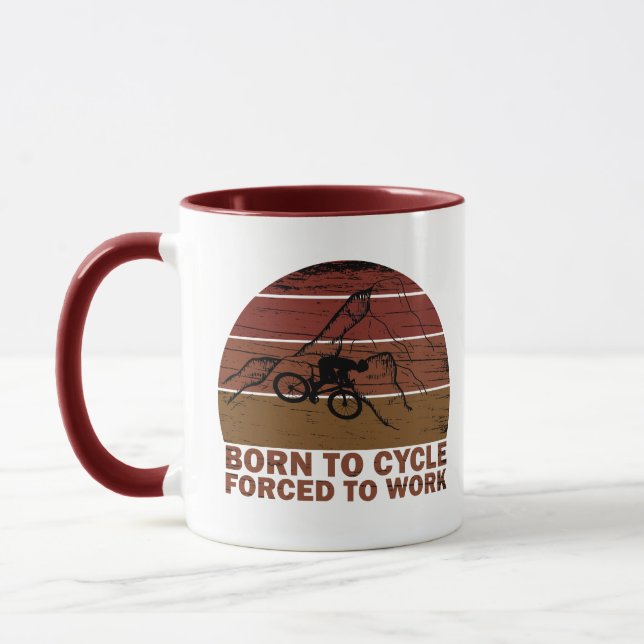 Caneca Citação Motivacional de Ciclismo de Montanha - Cic (Esquerda)