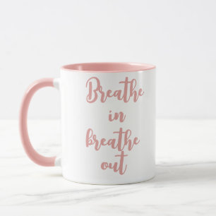 Caneca Citação Motivacional Respirar Dentro Respirar Fora