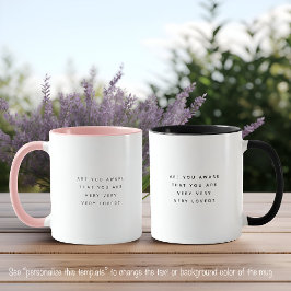 Caneca Citação Muito Muito Amada Fonte Cinza Tendência Du