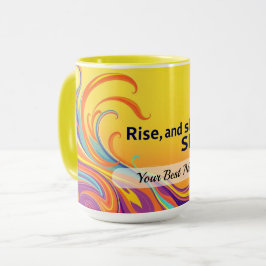 Caneca Citação Personalizada de Ascensão e Brilho