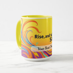 Caneca Citação Personalizada de Ascensão e Brilho
